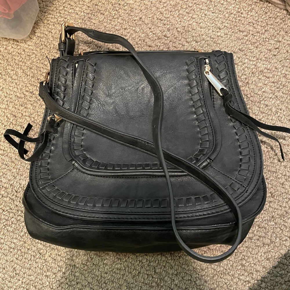 Crossbody black purse